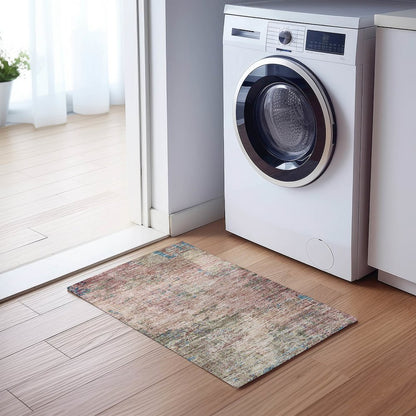 Luxury Washable Indoor/Outdoor Solace Blush 1'8" x 2'6" Rug