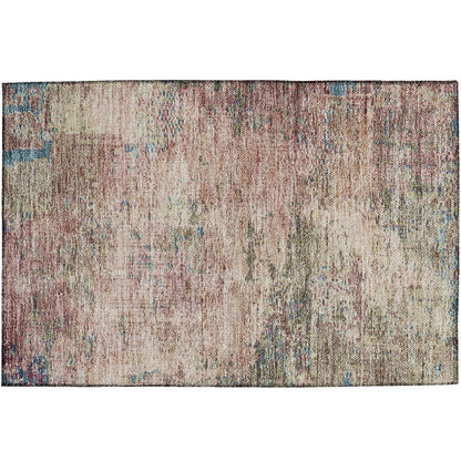 Luxury Washable Indoor/Outdoor Solace Blush 1'8" x 2'6" Rug