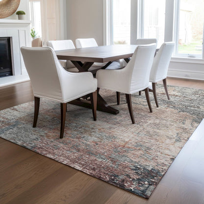 Luxury Washable Indoor/Outdoor Solace Gray 2'6" x 3'10" Rug