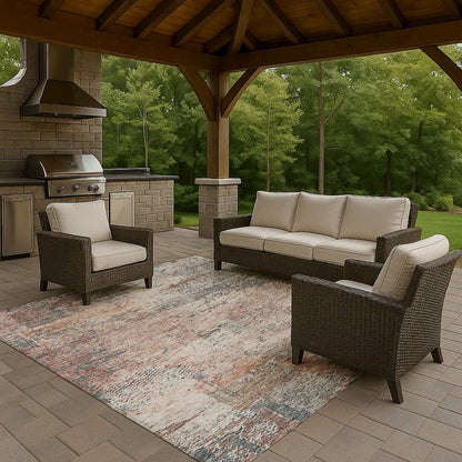 Luxury Washable Indoor/Outdoor Solace Gray 2'6" x 3'10" Rug
