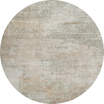 Luxury Washable Indoor/Outdoor Solace Linen 8' x 8' Round Rug