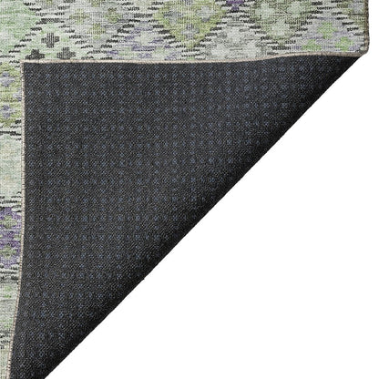 Luxury Washable Indoor/Outdoor Solace Green 1'8" x 2'6" Rug