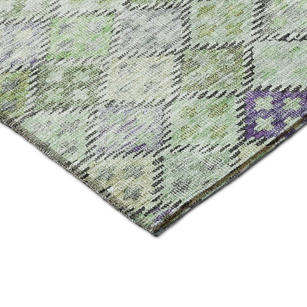 Luxury Washable Indoor/Outdoor Solace Green 1'8" x 2'6" Rug