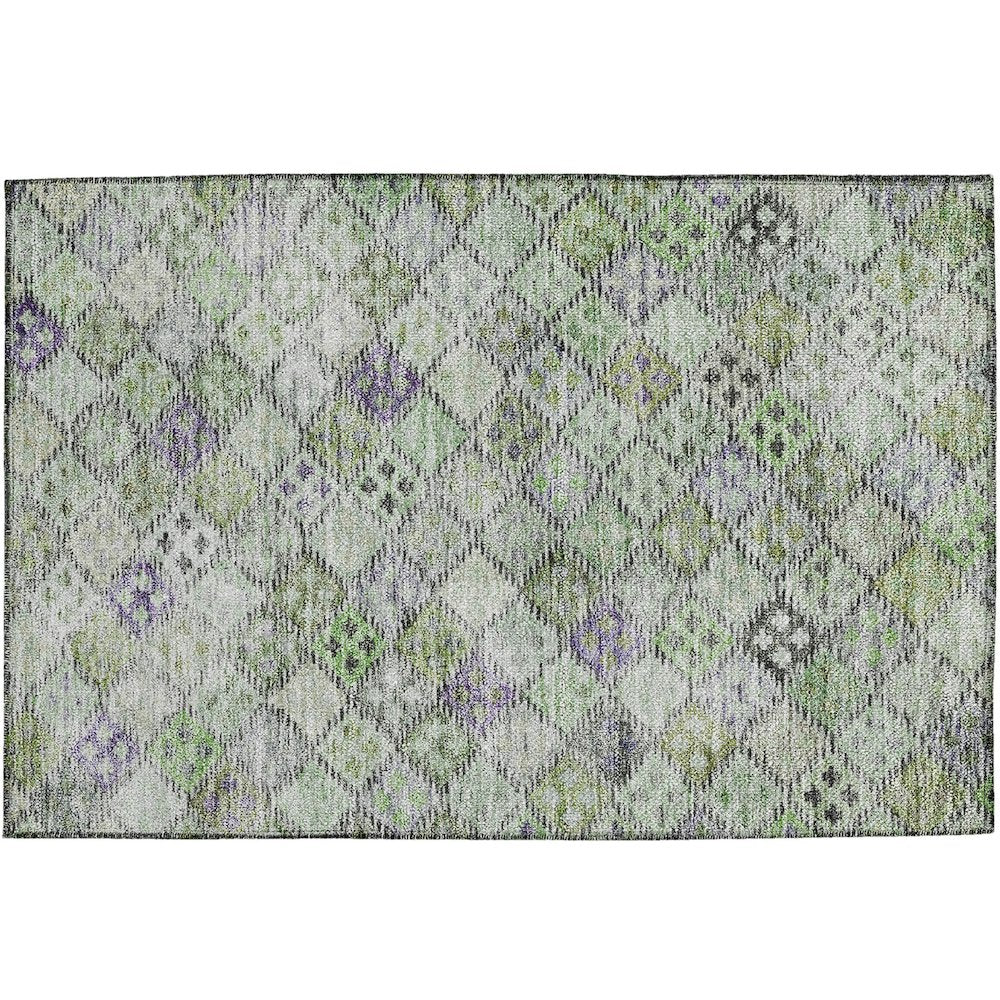 Luxury Washable Indoor/Outdoor Solace Green 1'8" x 2'6" Rug