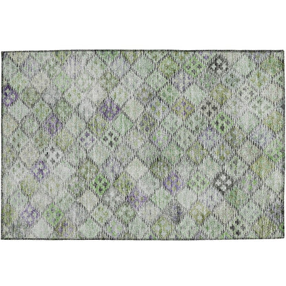 Luxury Washable Indoor/Outdoor Solace Green 1'8" x 2'6" Rug