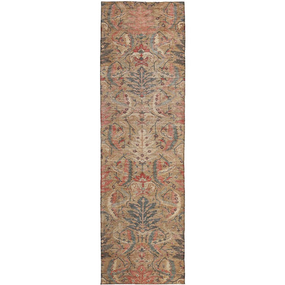 Luxury Washable Indoor/Outdoor Solace Tan 2'3" x 7'6" Runner Rug