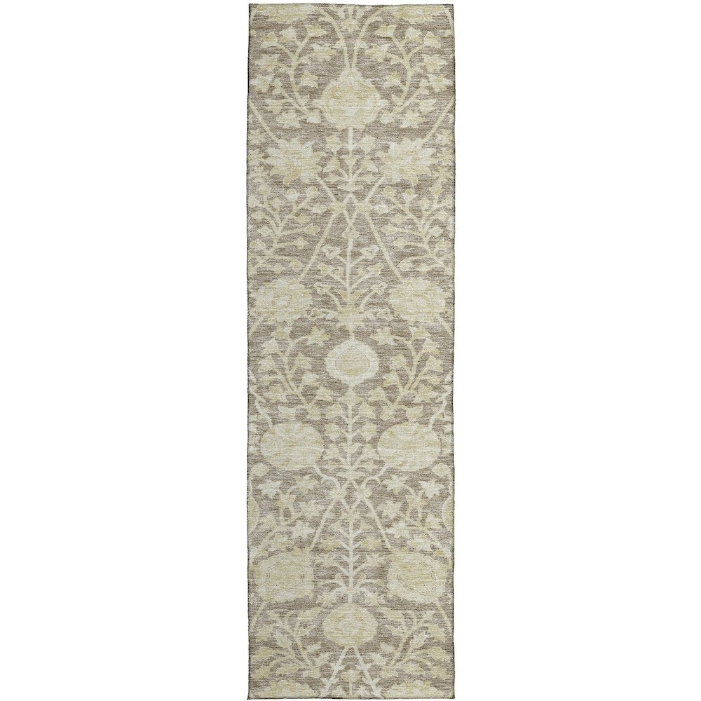 Luxury Washable Indoor/Outdoor Solace Mocha 2'3" x 7'6" Runner Rug