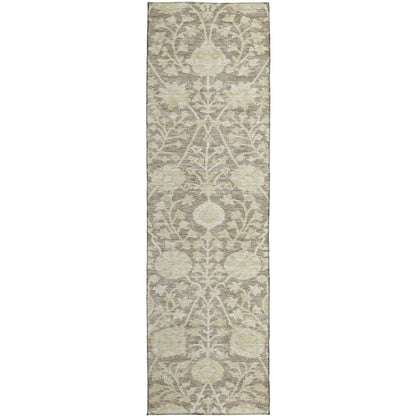 Luxury Washable Indoor/Outdoor Solace Mocha 2'3" x 7'6" Runner Rug