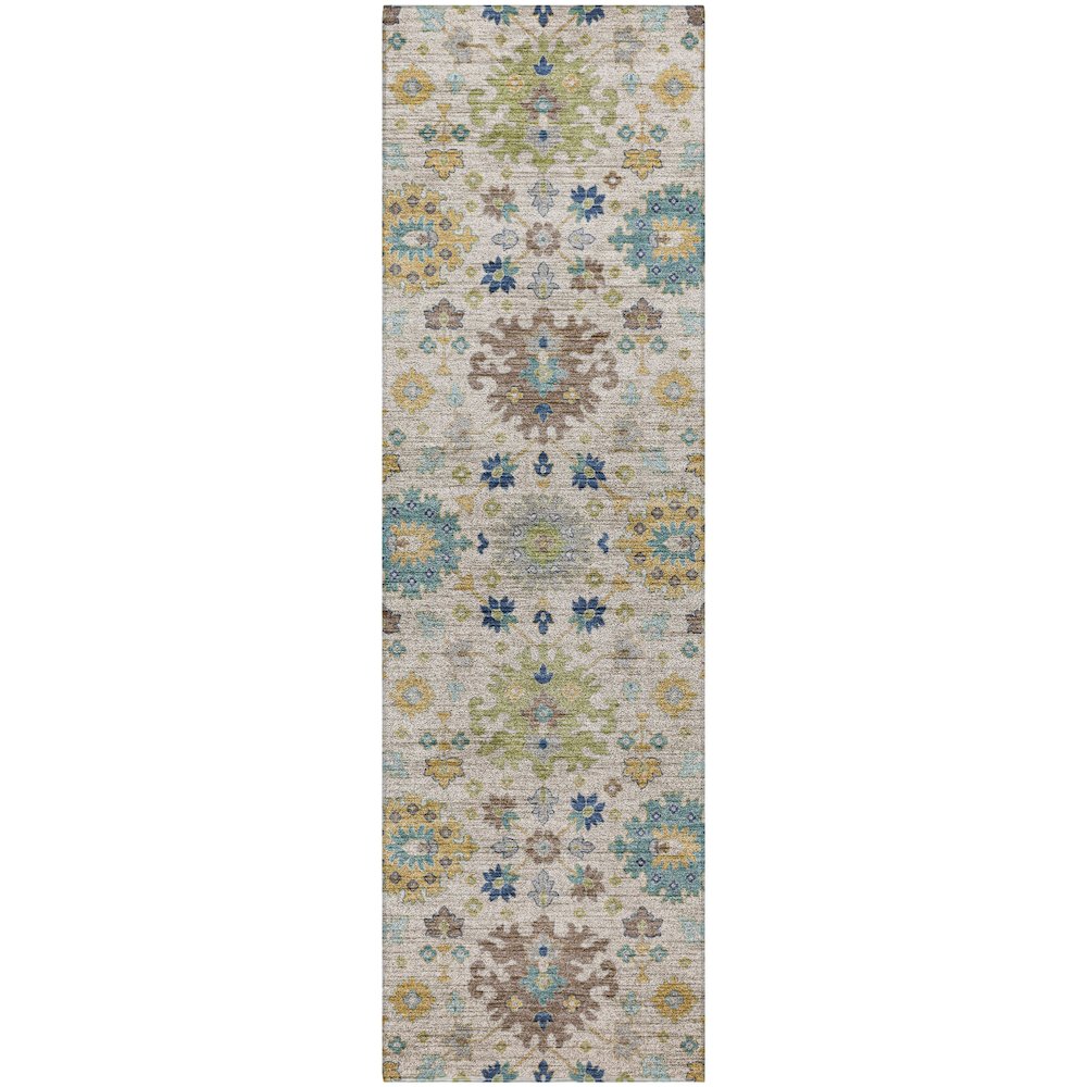 Indoor/Outdoor Silk Road Ivory 2'3" x 7'6" Runner Rug