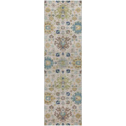 Indoor/Outdoor Silk Road Ivory 2'3" x 7'6" Runner Rug