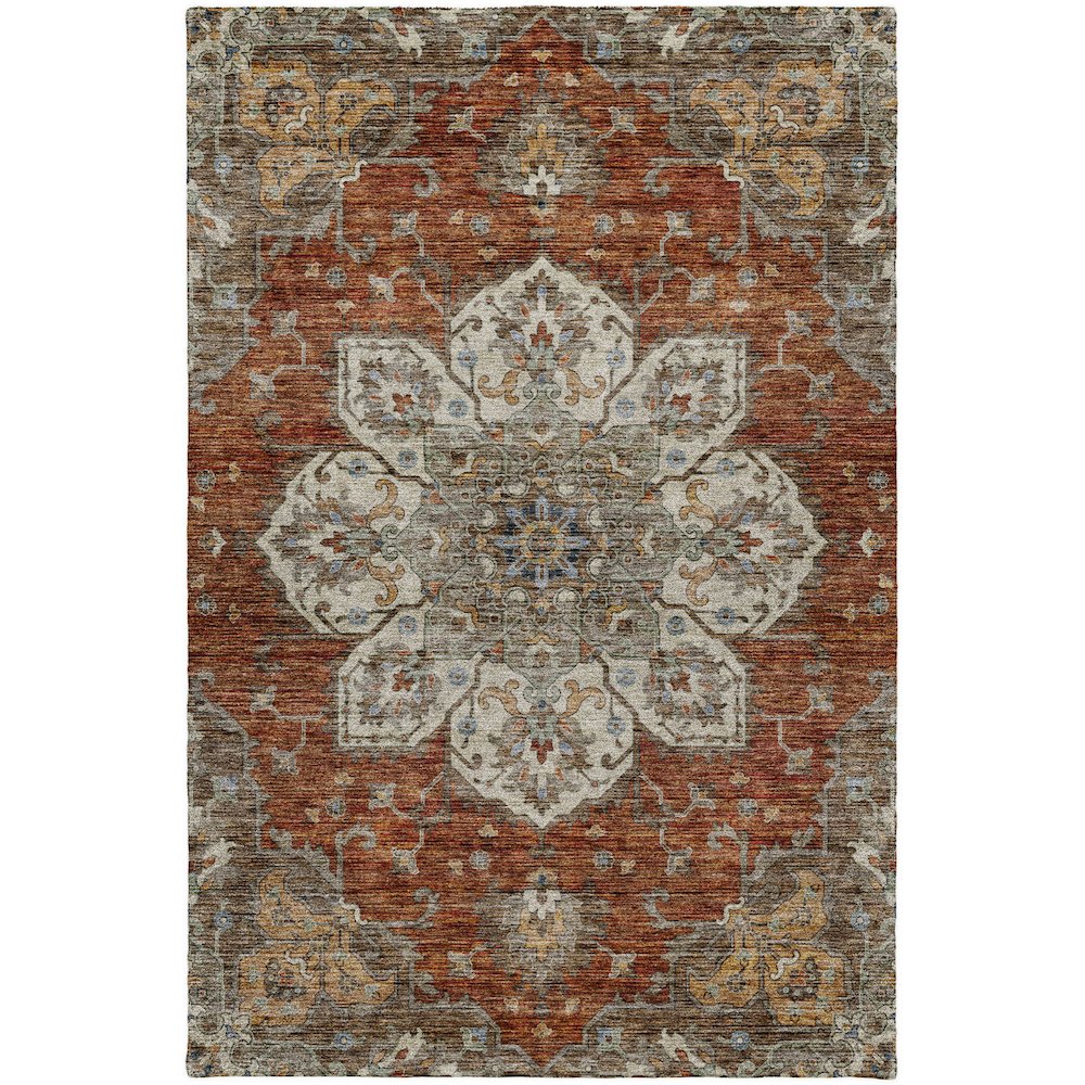 Indoor/Outdoor Silk Road Paprika 2'6" x 3'10" Rug