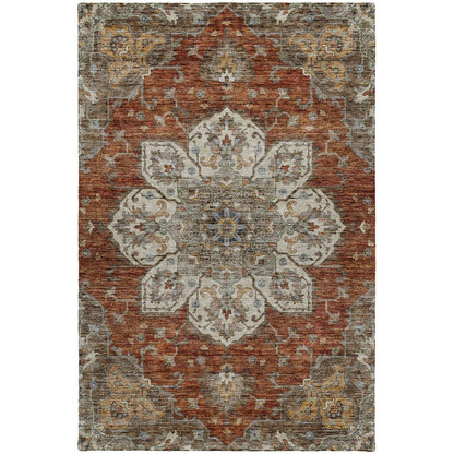 Indoor/Outdoor Silk Road Paprika 2'6" x 3'10" Rug