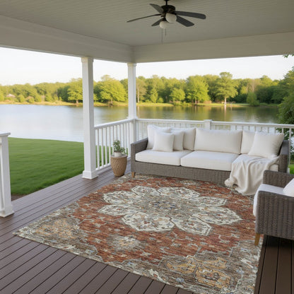 Indoor/Outdoor Silk Road Paprika 2'6" x 3'10" Rug