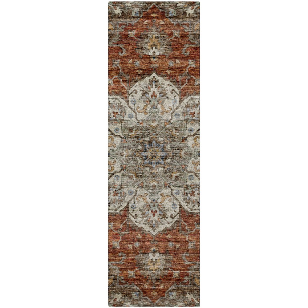 Indoor/Outdoor Silk Road Paprika 2'3" x 7'6" Runner Rug