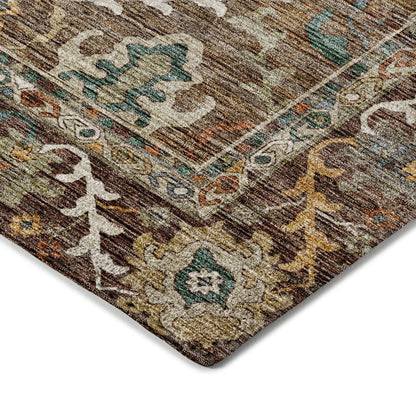 Indoor/Outdoor Silk Road Chocolate 1'8" x 2'6" Rug