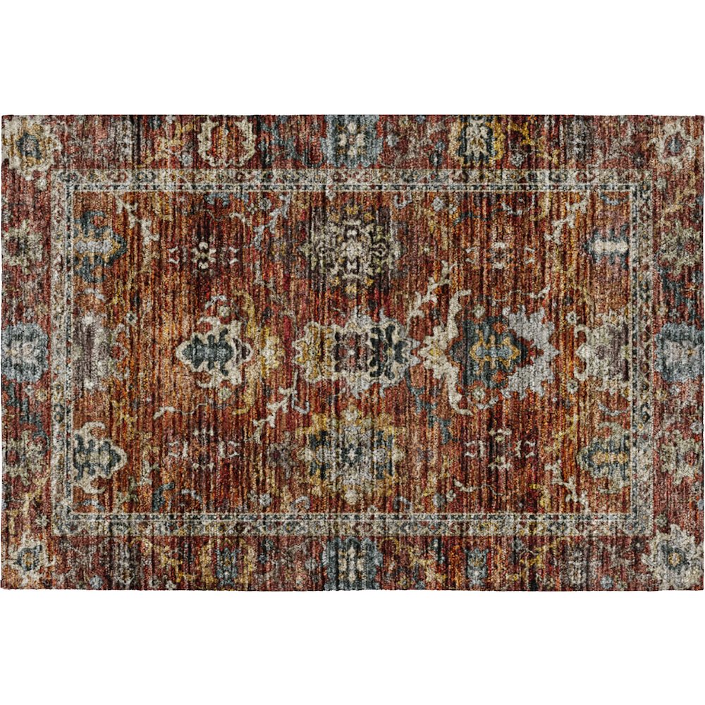 Indoor/Outdoor Silk Road Paprika 1'8" x 2'6" Rug