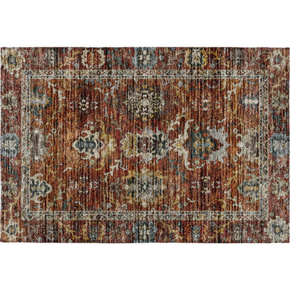 Indoor/Outdoor Silk Road Paprika 1'8" x 2'6" Rug