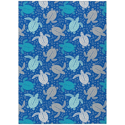 Indoor/Outdoor Seabreeze SZ13 Navy Washable 2'6" x 3'10" Rug