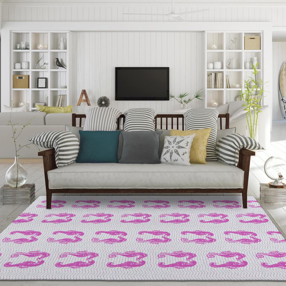 Indoor/Outdoor Seabreeze SZ15 Flamingo Washable 2'6" x 3'10" Rug