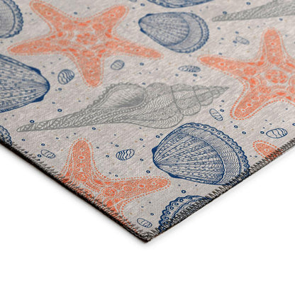 Indoor/Outdoor Seabreeze SZ4 Flax Washable 2'6" x 3'10" Rug
