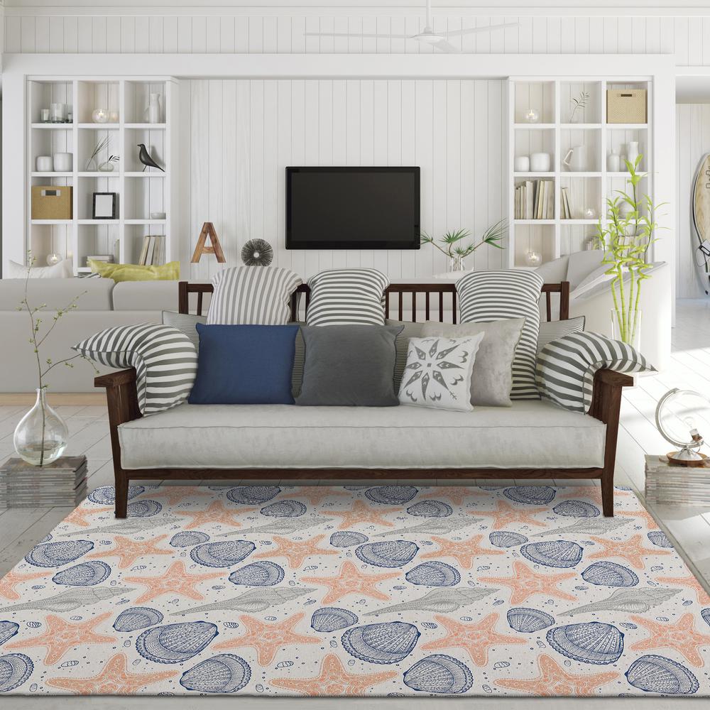 Indoor/Outdoor Seabreeze SZ4 Flax Washable 2'6" x 3'10" Rug