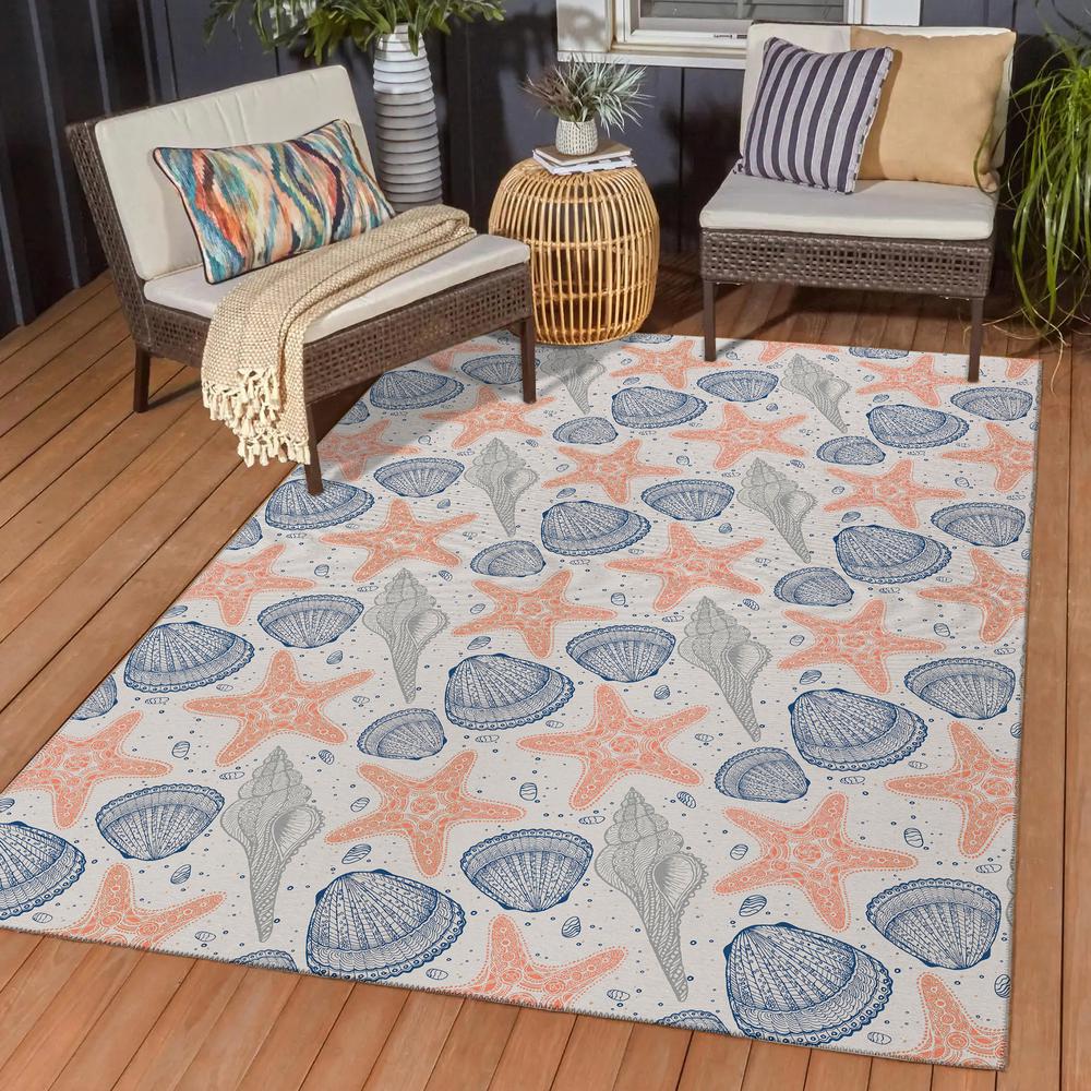 Indoor/Outdoor Seabreeze SZ4 Flax Washable 2'6" x 3'10" Rug