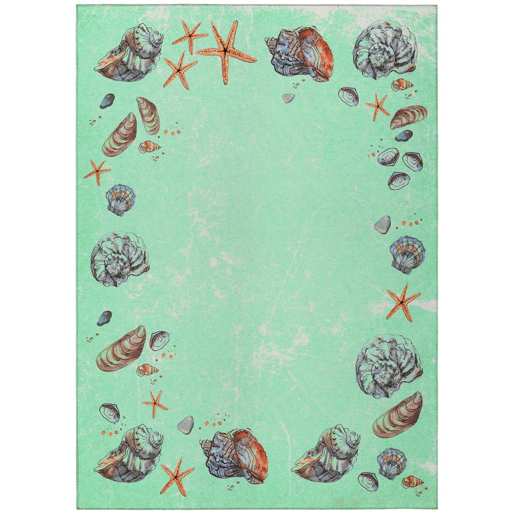 Indoor/Outdoor Seabreeze SZ9 Lagoon Washable 2'6" x 3'10" Rug