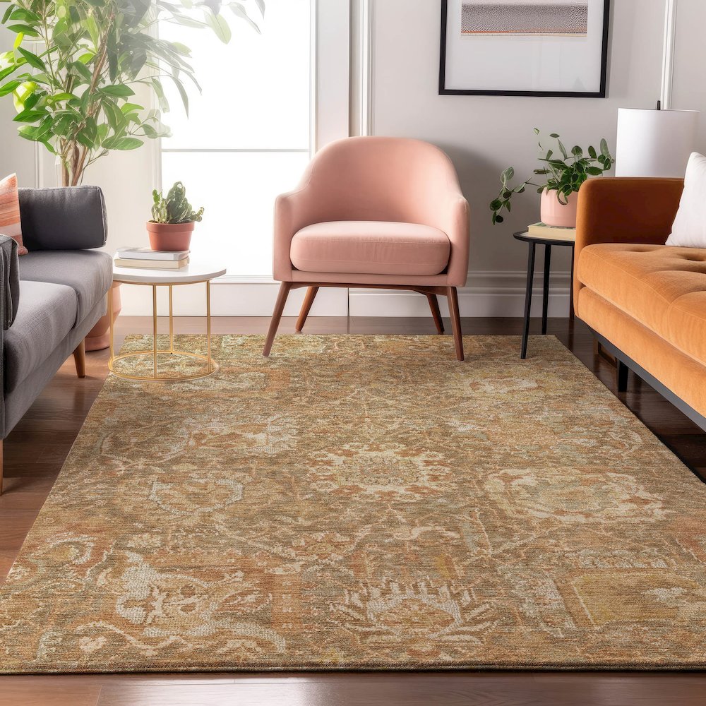 Luxury Washable Indoor/Outdoor Tabrook Khaki 2'6" x 3'10" Rug