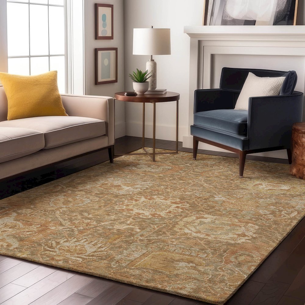 Luxury Washable Indoor/Outdoor Tabrook Khaki 2'6" x 3'10" Rug