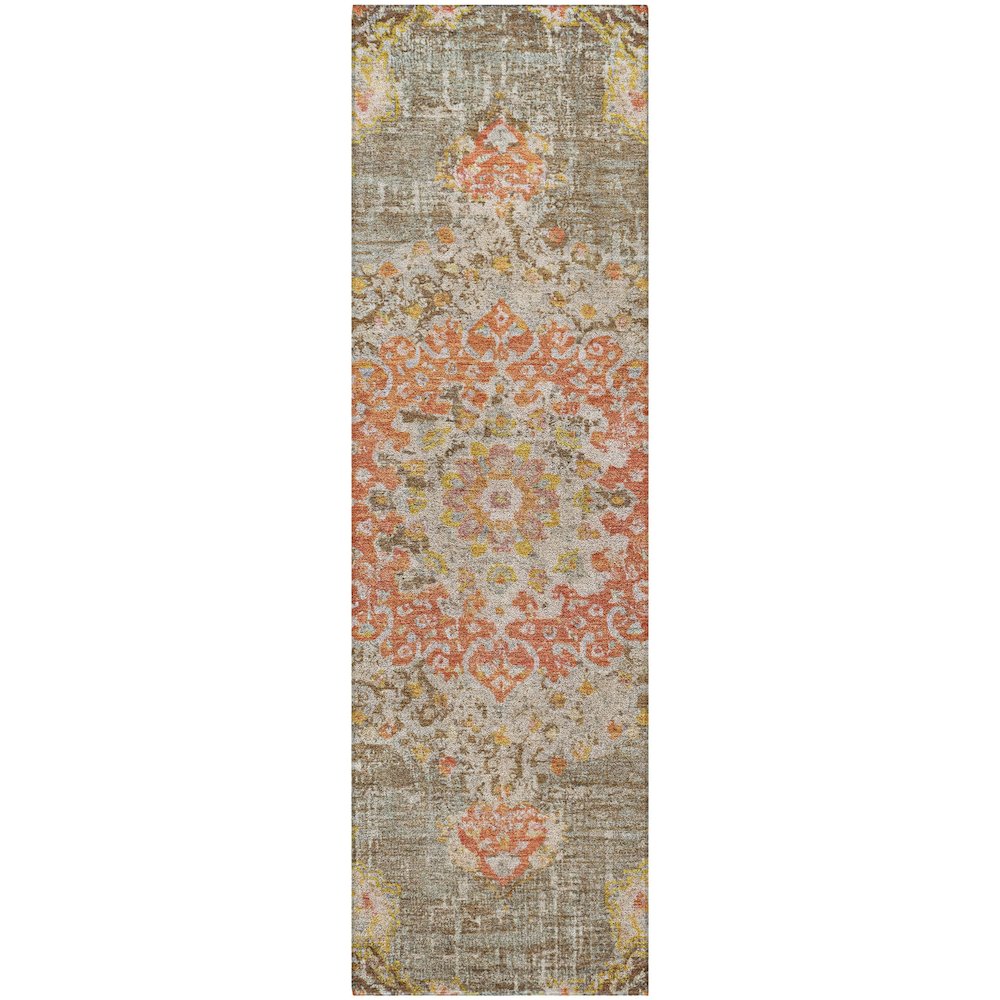 Luxury Washable Indoor/Outdoor Tabrook Brown 2'3" x 7'6" Runner Rug