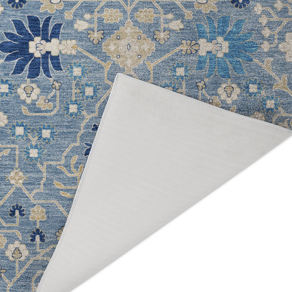 Luxury Washable Indoor/Outdoor Tabrook Denim 1'8" x 2'6" Rug
