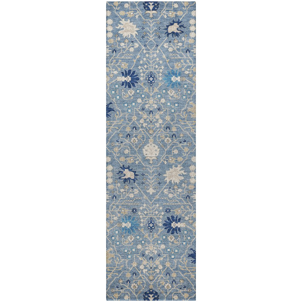 Luxury Washable Indoor/Outdoor Tabrook Denim 2'3" x 7'6" Runner Rug
