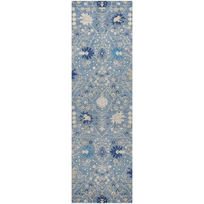 Luxury Washable Indoor/Outdoor Tabrook Denim 2'3" x 7'6" Runner Rug