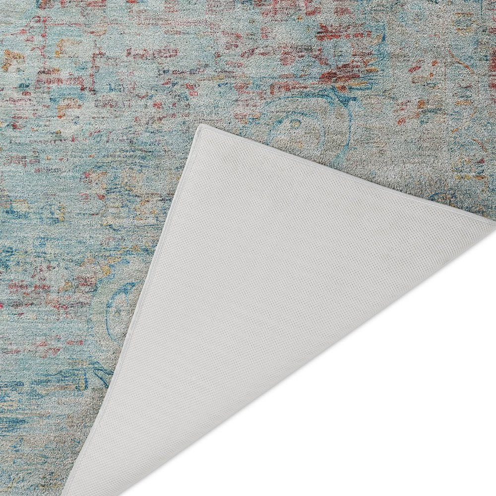 Luxury Washable Indoor/Outdoor Tabrook Sky 1'8" x 2'6" Rug