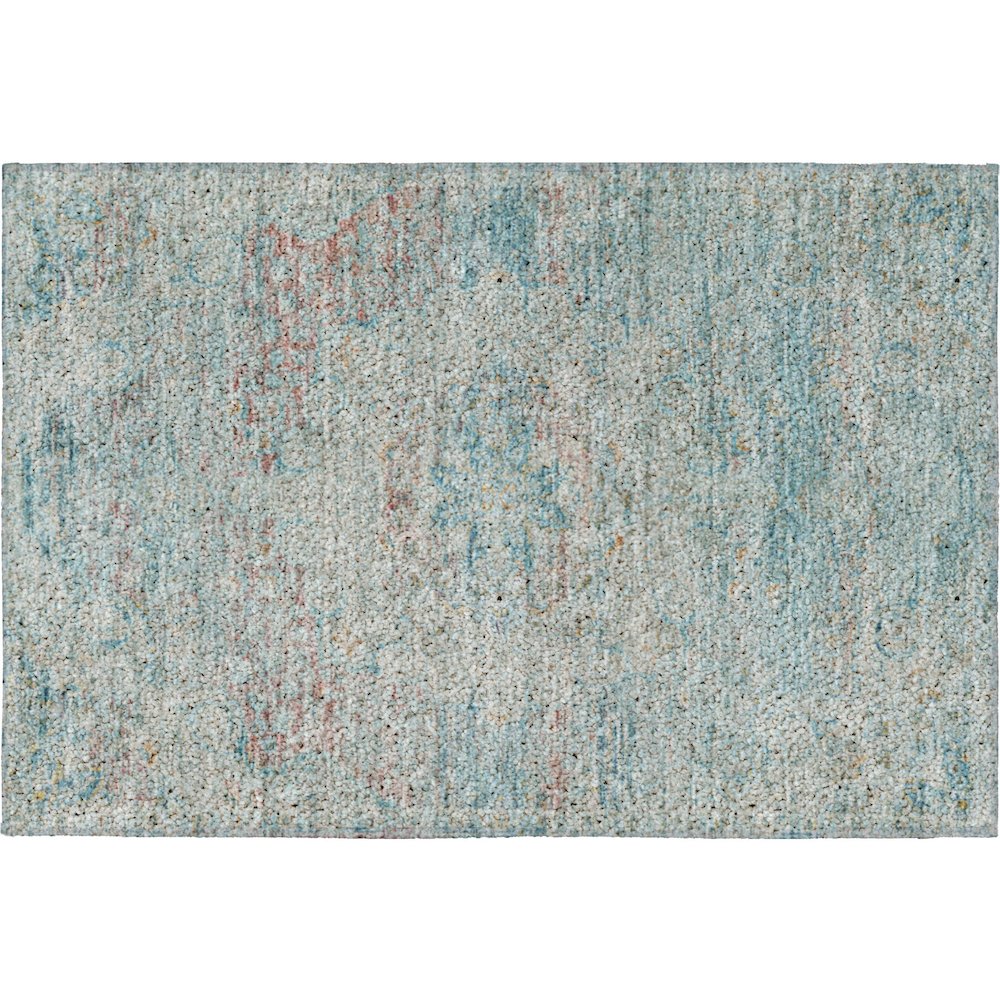 Luxury Washable Indoor/Outdoor Tabrook Sky 1'8" x 2'6" Rug
