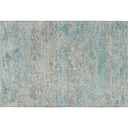 Luxury Washable Indoor/Outdoor Tabrook Sky 1'8" x 2'6" Rug
