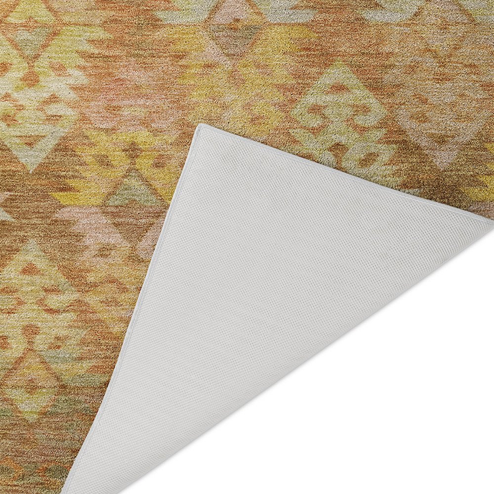 Luxury Washable Indoor/Outdoor Tabrook Copper 1'8" x 2'6" Rug