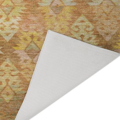 Luxury Washable Indoor/Outdoor Tabrook Copper 1'8" x 2'6" Rug