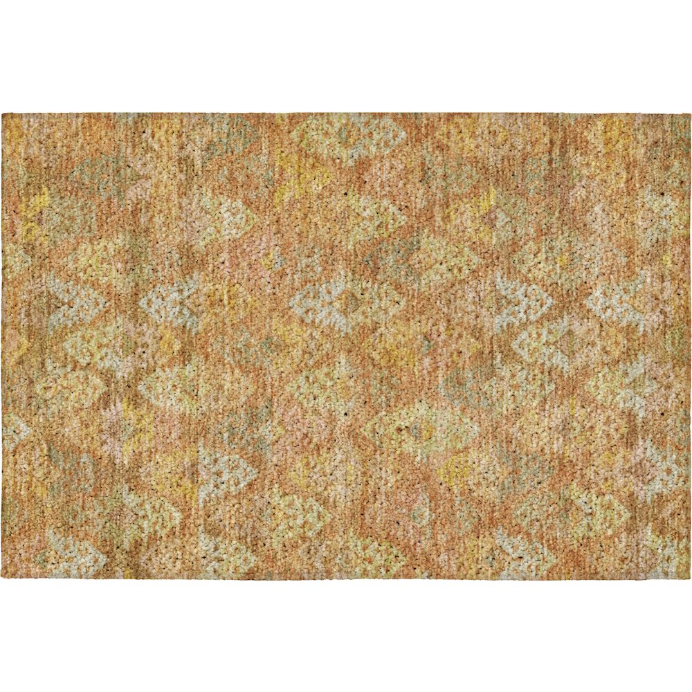 Luxury Washable Indoor/Outdoor Tabrook Copper 1'8" x 2'6" Rug