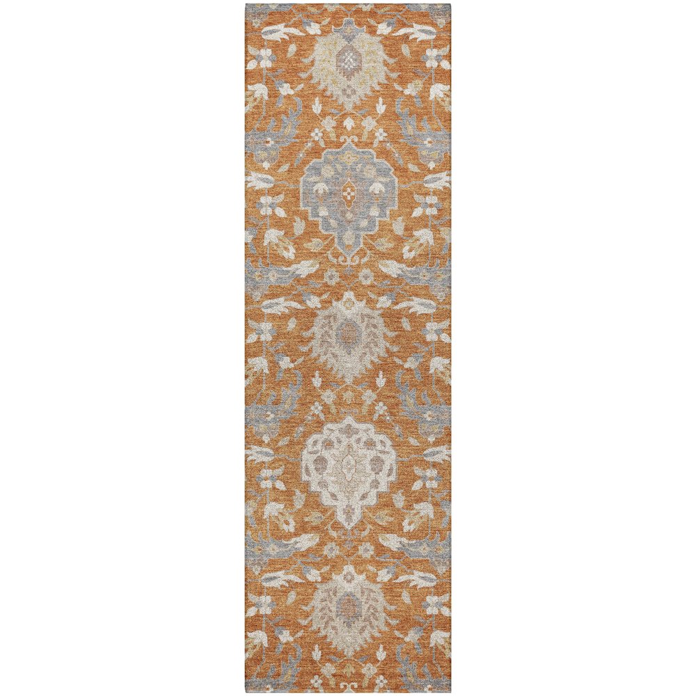Luxury Washable Indoor/Outdoor Tabrook Copper 2'3" x 7'6" Runner Rug