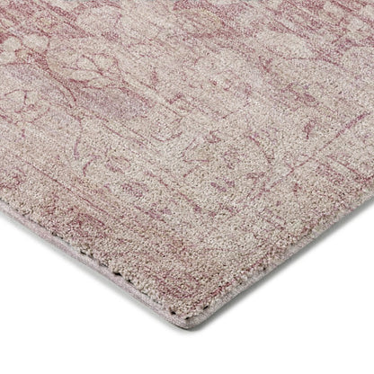 Luxury Washable Indoor/Outdoor Tabrook Pink 1'8" x 2'6" Rug
