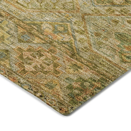Luxury Washable Indoor/Outdoor Tabrook Aloe 1'8" x 2'6" Rug