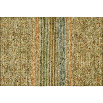 Luxury Washable Indoor/Outdoor Tabrook Aloe 1'8" x 2'6" Rug