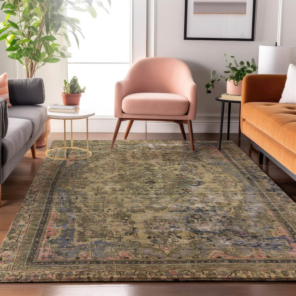 Luxury Washable Indoor/Outdoor Tabrook Tan 2'6" x 3'10" Rug
