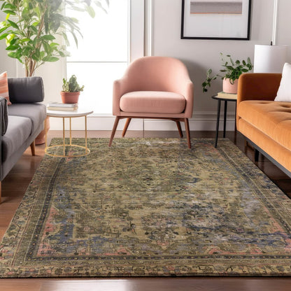 Luxury Washable Indoor/Outdoor Tabrook Tan 2'6" x 3'10" Rug