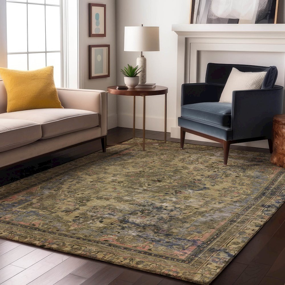 Luxury Washable Indoor/Outdoor Tabrook Tan 2'6" x 3'10" Rug