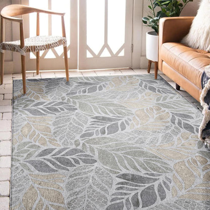 Indoor/Outdoor Tropics TC3 Grey Washable 10' x 14' Rug