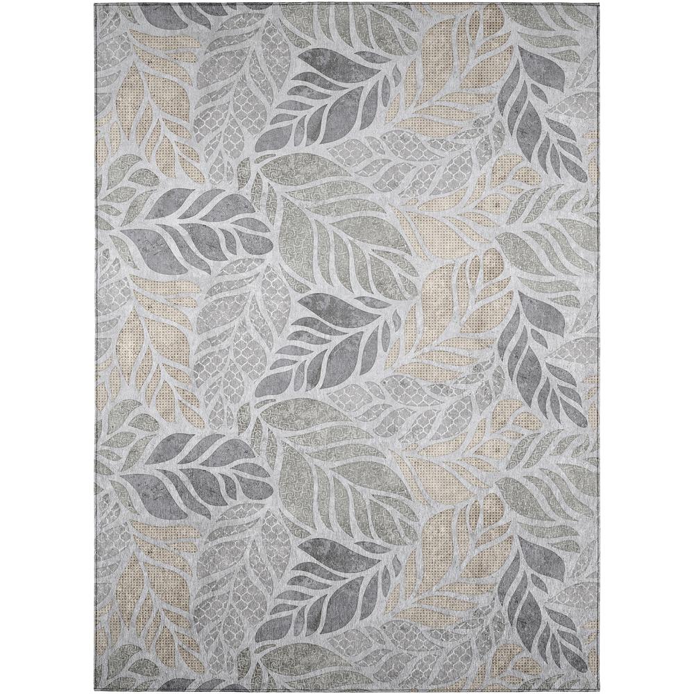 Indoor/Outdoor Tropics TC3 Grey Washable 10' x 14' Rug