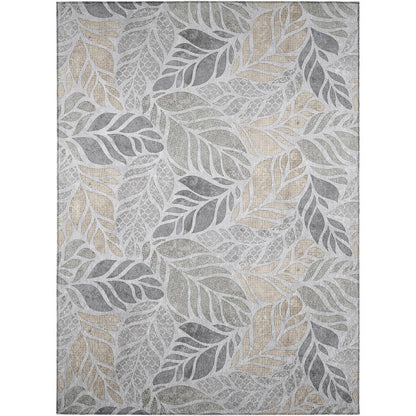 Indoor/Outdoor Tropics TC3 Grey Washable 10' x 14' Rug