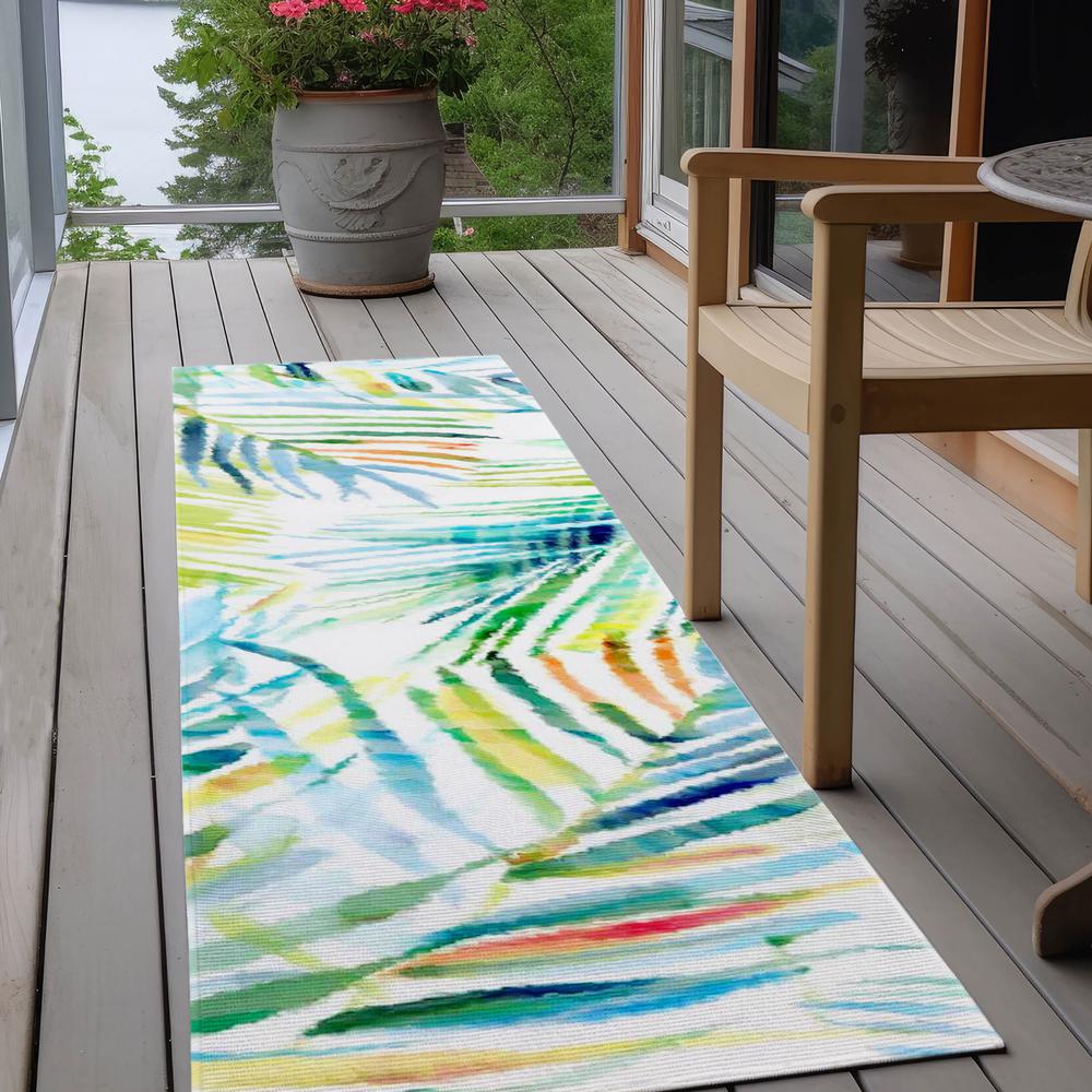 Indoor/Outdoor Tropics TC4 Meadow Washable 2'3" x 7'6" Runner Rug